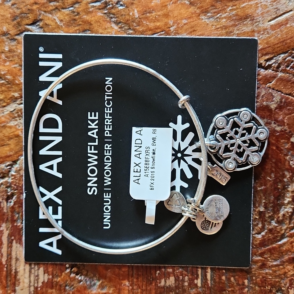 Alex And Ani Bangle Snowflake Bracelet Silver